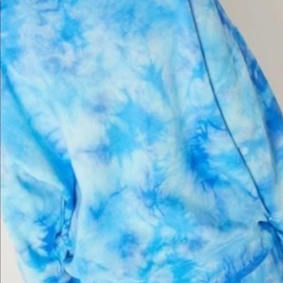 Vs pink high waist campus jogger fleece crew sweatshirt skyline blue tie dye - Picture 6 of 15